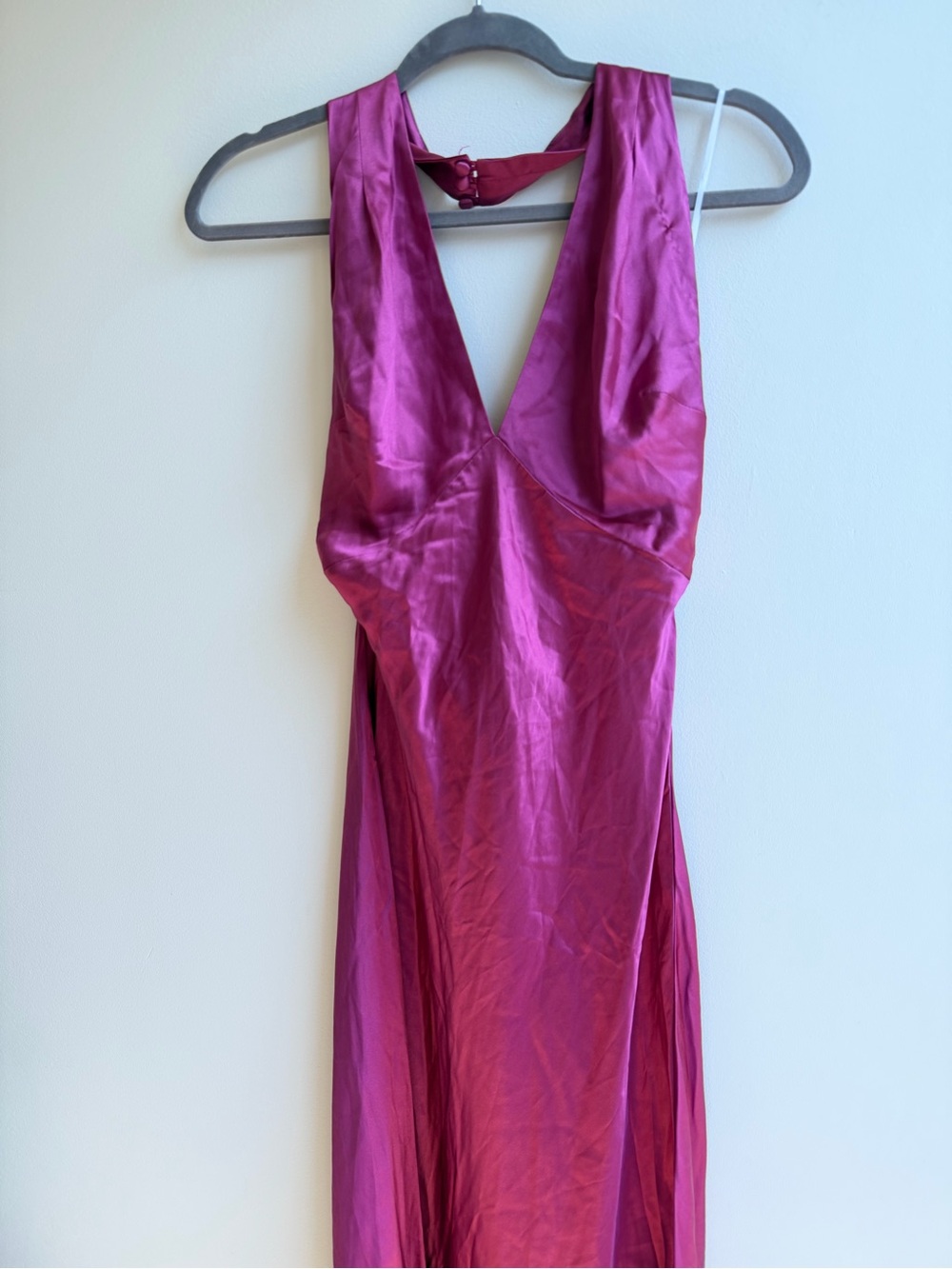 NWT NEW Reformation Daniela Silk Dress | Hibiscus Pink Magenta | US 6 - Picture 7 of 17